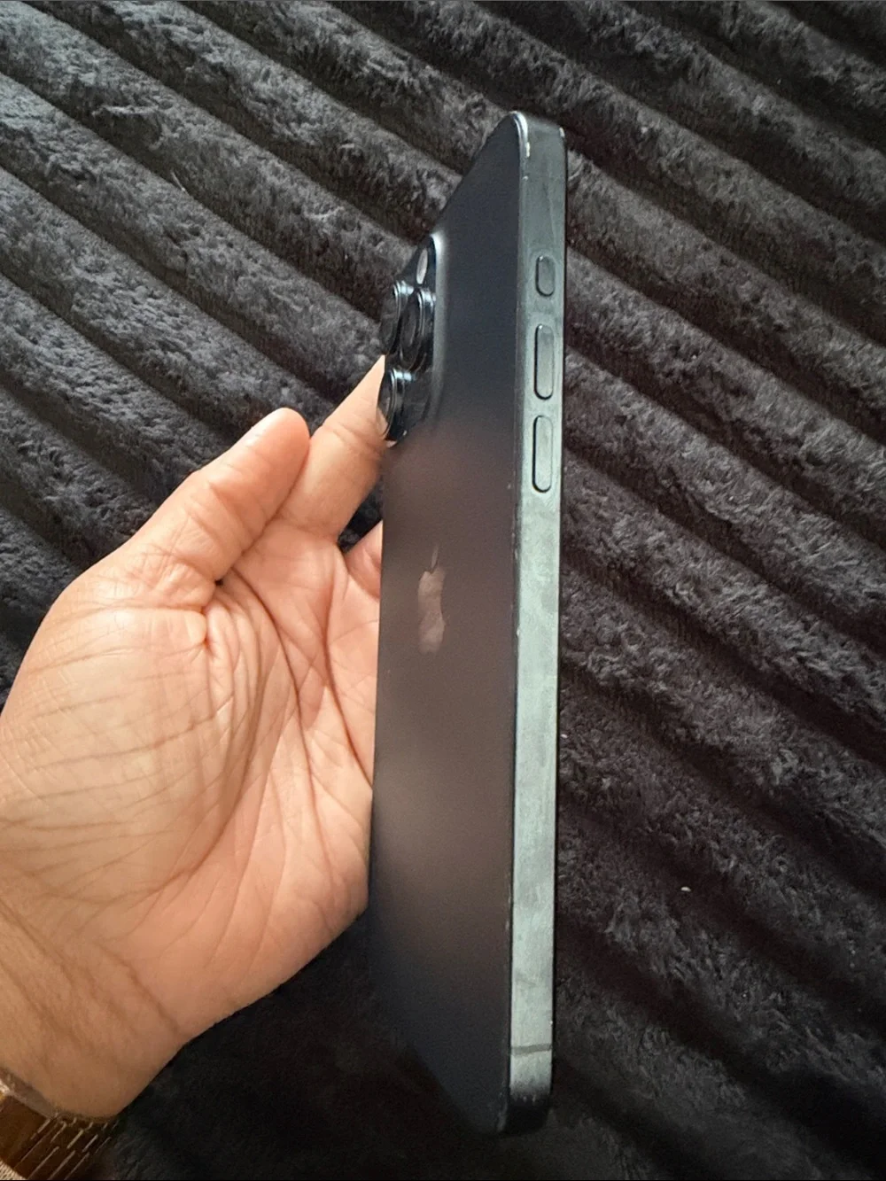 Apple iPhone in Black with Blue-Green Display Accent